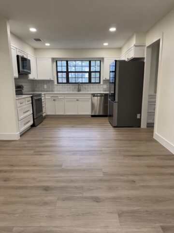 Johnson City kitchen remodel in Blanco County with updated cabinets, countertops, and interior finish work